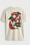 Japan Crane Waves,T-Shirt σε Εκρού Χρώμα