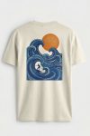 Blue Wave Sun,T-Shirt σε Εκρού Χρώμα