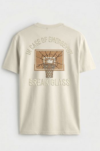 Emergency Basketball Hoop Golden,T-Shirt σε Εκρού Χρώμα