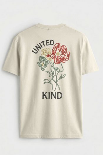 United Kind Flower Stems,T-Shirt σε Εκρού Χρώμα