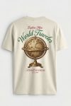 World Traveler Globe,T-Shirt σε Εκρού Χρώμα