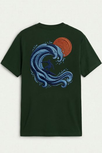 Great Wave Surfer, Μπλούζα T-Shirt σε Πράσινο Χρώμα