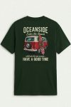 Oceanside Red Beach Van Back,T-Shirt σε Πράσινο Χρώμα
