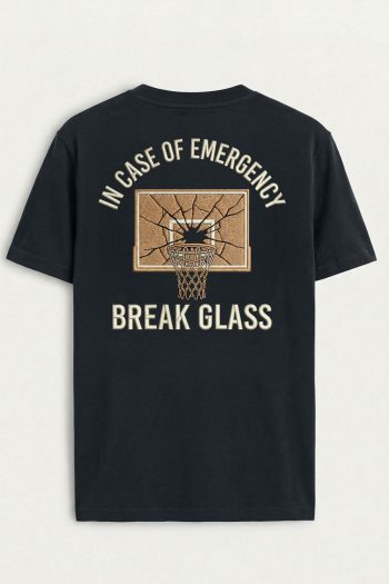 Emergency Basketball Hoop Golden,T-Shirt σε Iron Grey Χρώμα