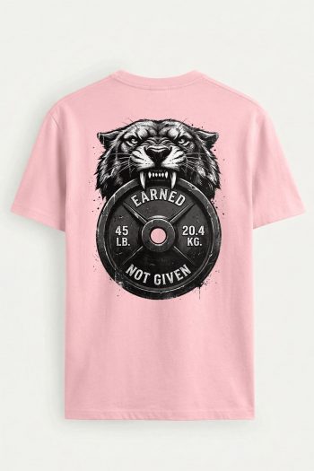 Tiger Weight Plate,T-Shirt σε Ροζ Χρώμα