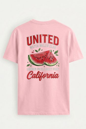 Watermelon Club Poster,T-Shirt σε Ροζ Χρώμα