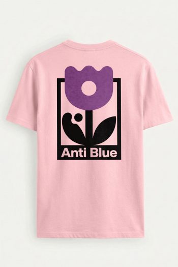 Anti Blue Flower Mark,T-Shirt σε Ροζ Χρώμα