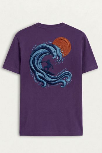 Great Wave Surfer, Μπλούζα T-Shirt σε Μωβ Χρώμα