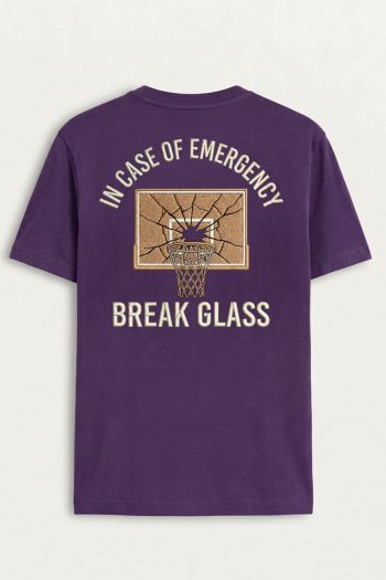Emergency Basketball Hoop Golden,T-Shirt σε Μωβ Χρώμα