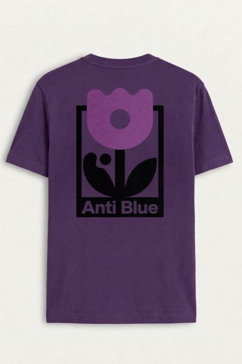 Anti Blue Flower Mark,T-Shirt σε Μωβ Χρώμα