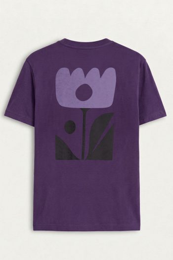 Abstract Flower Icon,T-Shirt σε Μωβ Χρώμα