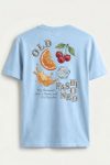 Old Fashioned Fruit Collage,T-Shirt σε Γαλάζιο Χρώμα