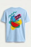 Drink Water Eat Fruit,T-Shirt σε Γαλάζιο Χρώμα