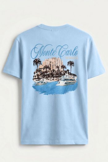 Monte Carlo Marina,T-Shirt σε Γαλάζιο Χρώμα
