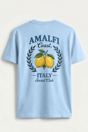 Amalfi Lemon Crest,T-Shirt σε Γαλάζιο Χρώμα