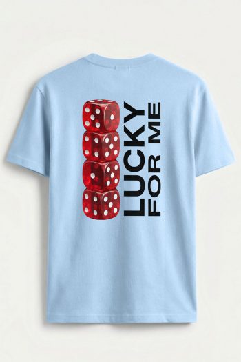 Lucky Dice Stack,T-Shirt σε Γαλάζιο Χρώμα