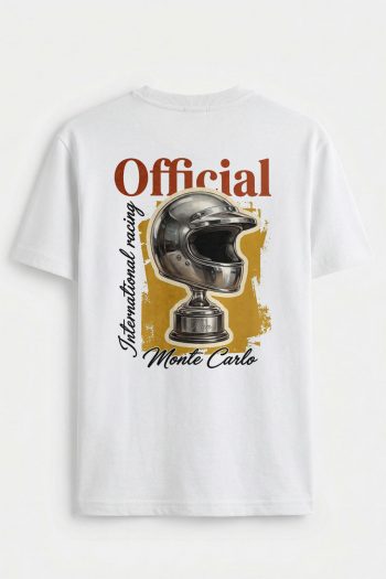 Official Racing Helmet, Μπλούζα T-Shirt σε Λευκό Χρώμα