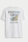 Positano Coast Painting,T-Shirt σε Λευκό Χρώμα