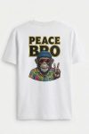 Peace Monkey Portrait,T-Shirt σε Λευκό Χρώμα