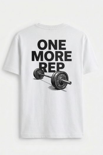 Tonal Barbell Rep,T-Shirt σε Λευκό Χρώμα