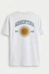 Argentina Sun Varsity,T-Shirt σε Λευκό Χρώμα