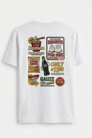Ramen Poster Collage,T-Shirt σε Λευκό Χρώμα