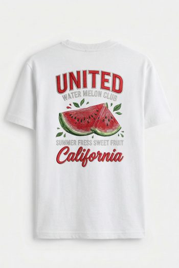Watermelon Club Poster,T-Shirt σε Λευκό Χρώμα