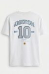Argentina Ten Jersey,T-Shirt σε Λευκό Χρώμα