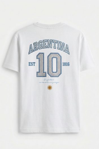 Argentina Ten Jersey,T-Shirt σε Λευκό Χρώμα