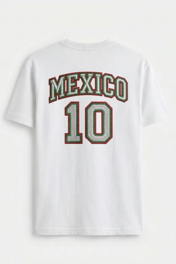 Mexico Ten Jersey,T-Shirt σε Λευκό Χρώμα