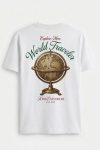 World Traveler Globe,T-Shirt σε Λευκό Χρώμα