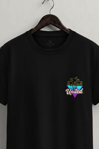 Palm Sunset Badge, Μπλούζα T-Shirt σε Μαύρο Χρώμα