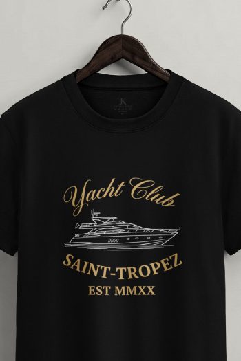 Riviera Yacht Club, Μπλούζα T-Shirt σε Μαύρο Χρώμα