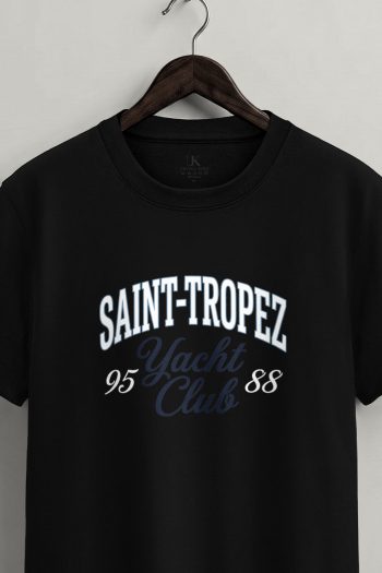 Coastal Yacht Club,T-Shirt σε Μαύρο Χρώμα