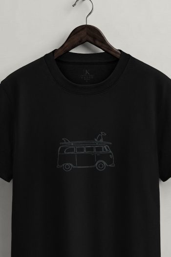 Blackout Vintage Van,T-Shirt σε Μαύρο Χρώμα