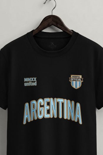 Argentina Varsity,T-Shirt σε Μαύρο Χρώμα