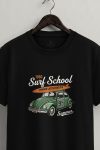 Surf School Car,T-Shirt σε Μαύρο Χρώμα