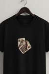 Vintage Card Stack,T-Shirt σε Μαύρο Χρώμα