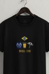 Brazil Beach Core,T-Shirt σε Μαύρο Χρώμα