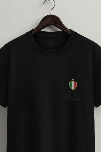 Italia Token,T-Shirt σε Μαύρο Χρώμα