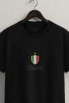 Italia Token Centered,T-Shirt σε Μαύρο Χρώμα