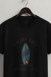 Blackout Surf Days,T-Shirt σε Μαύρο Χρώμα