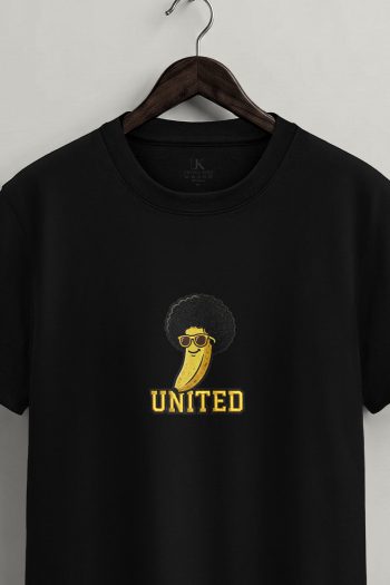 United Mascot Banana,T-Shirt σε Μαύρο Χρώμα