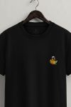Drinking Duck Badge,T-Shirt σε Μαύρο Χρώμα