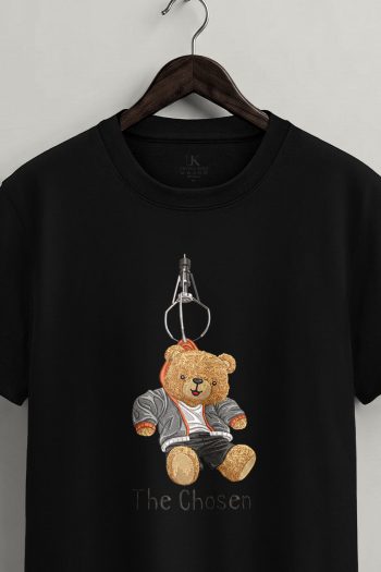 Teddy Keychain,T-Shirt σε Μαύρο Χρώμα