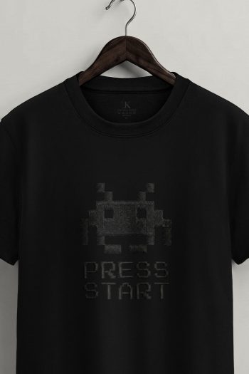 Pixel Race Start,T-Shirt σε Μαύρο Χρώμα