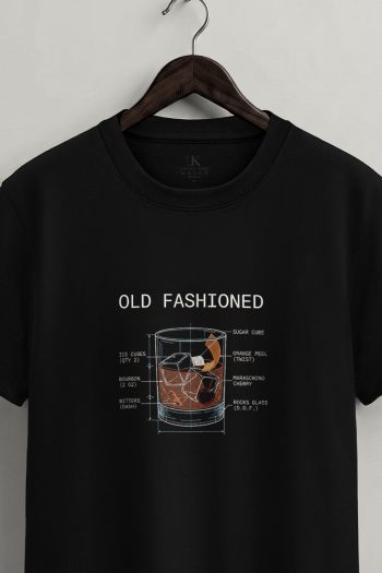 Old Fashioned Recipe,T-Shirt σε Μαύρο Χρώμα