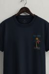 Palm Sunset Escape,T-Shirt σε Μπλε Χρώμα