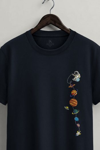 Galaxy Charm Chain,T-Shirt σε Μπλε Χρώμα