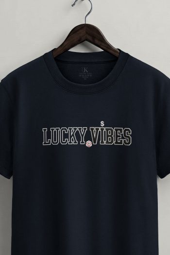 Lucky Vibes Moment,T-Shirt σε Μπλε Χρώμα
